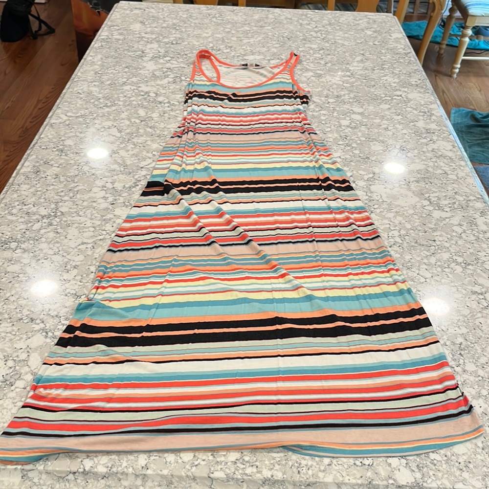 Maxi dress size L colorful stripes American Rag